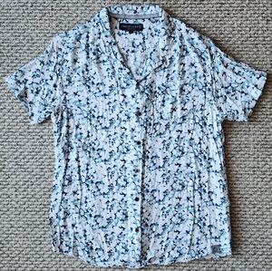 Men's Free People Floral Printed Short Sleeve Button Down Shirt